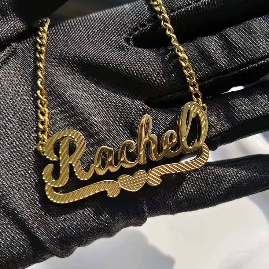 

DHQH Customized Name Double layer 3D Necklace Personalized Letter 3D Necklace Personalized Necklace Commemorative Gift for Her