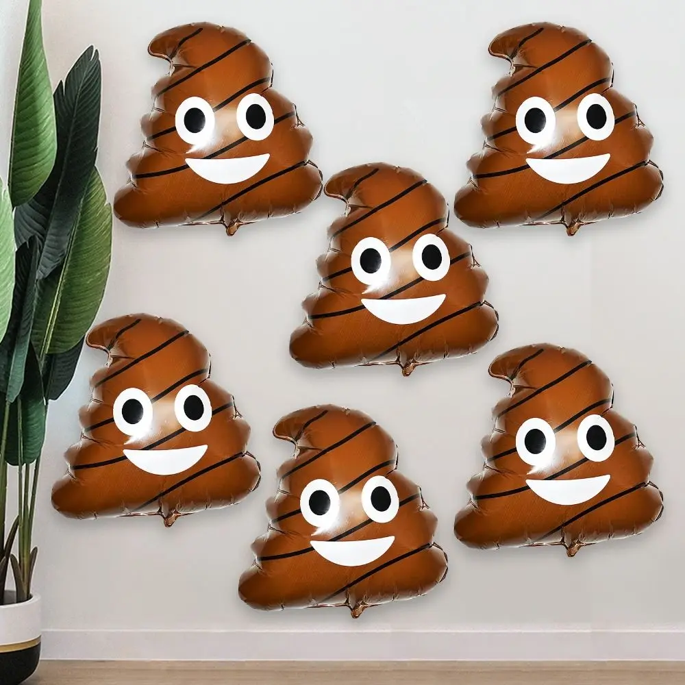 5pcs Big Poop Design Balloon,22.05in Poo Shape Brown Foil Balloon,Birthday Retirement Boys Joke Theme Party