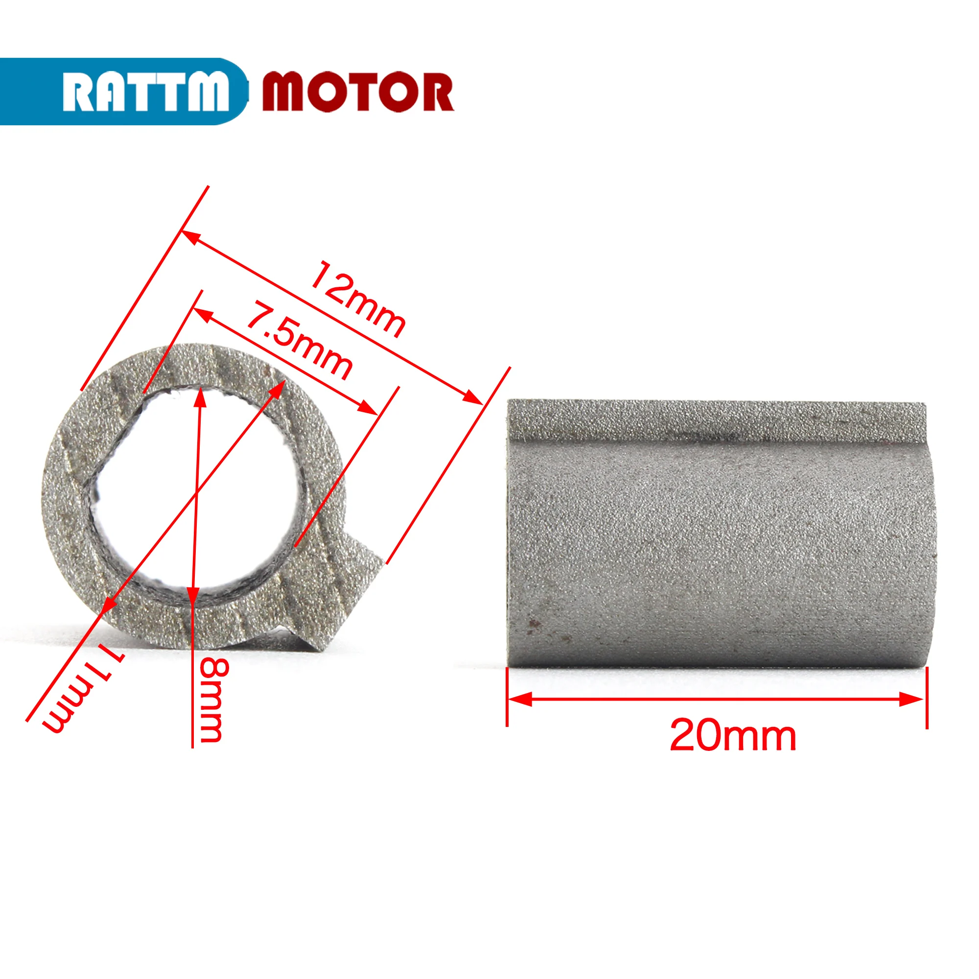 Afbeelding 4: 6.35*11mm 8*11mm Asbus Adapter voor NMRV030 Reducer Wormwiel Hoge Koppel Versnellingsbak Reducer Verhouding Voor NEMA23 Stappenmotor