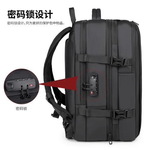 Imagen 2 del producto Nueva Mochila para Hombre, Mochila de Compresión al Vacío, Bolsa para Computadora Multifuncional, Bolsa de Viaje Expandible de Gran Capacidad