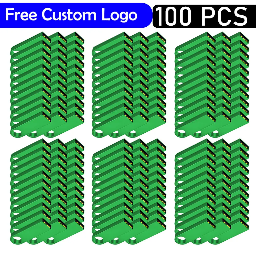 100pcs wholesale Metal 2.0 pen drive 128gb 64gb free custom logo usb flash drive 32gb 16gb 8gb  4gb Business gift Memory Stick