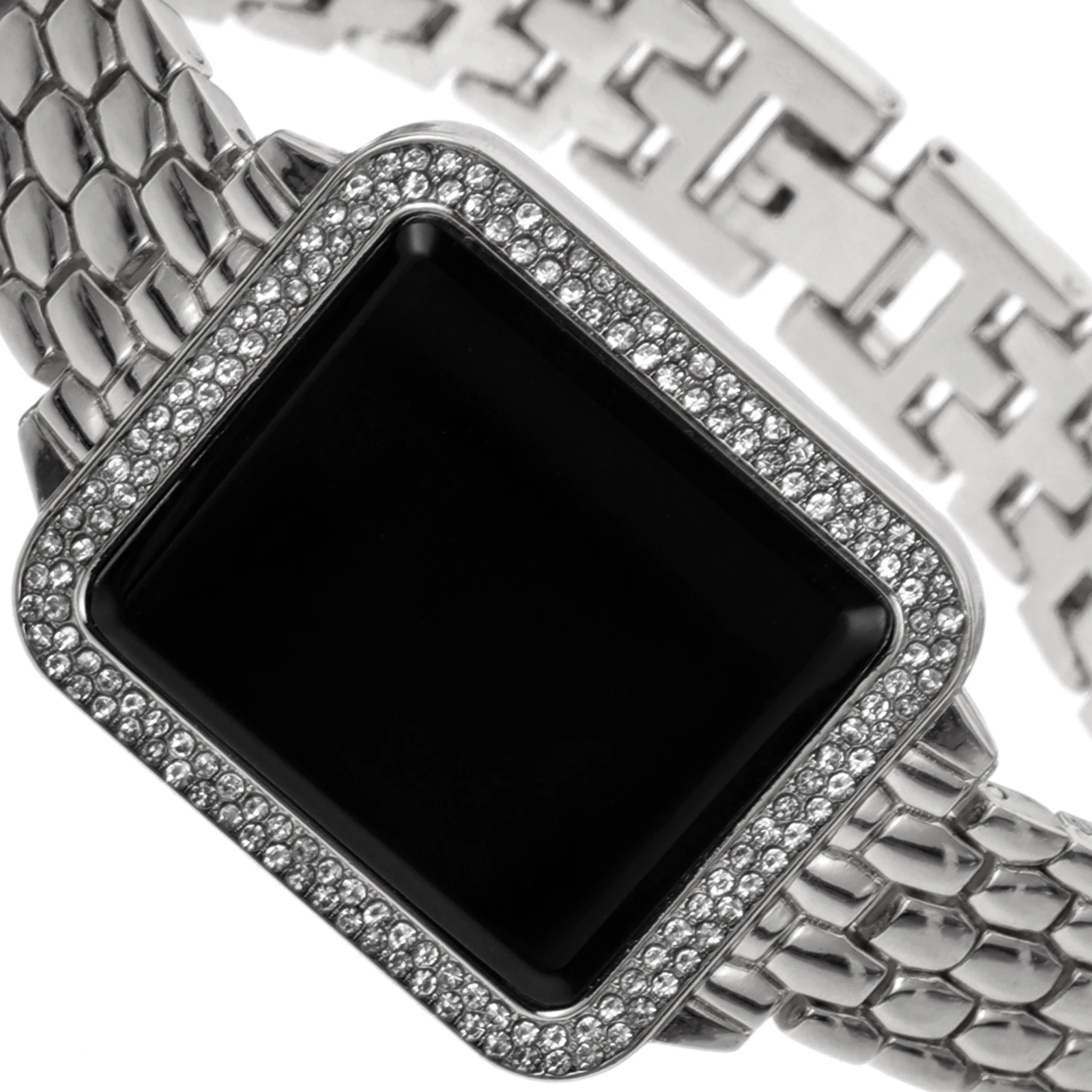 นาฬิกาข้อมือผู้หญิงแฟชั่น ประดับคริสตัล หน้าจอสัมผัส ดีไซน์หรูหรา พร้อมไฟ LED เหมาะเป็นของขวัญ ใช้ได้ทั้งลำลองและทำงาน สไตล์ทันสมัย