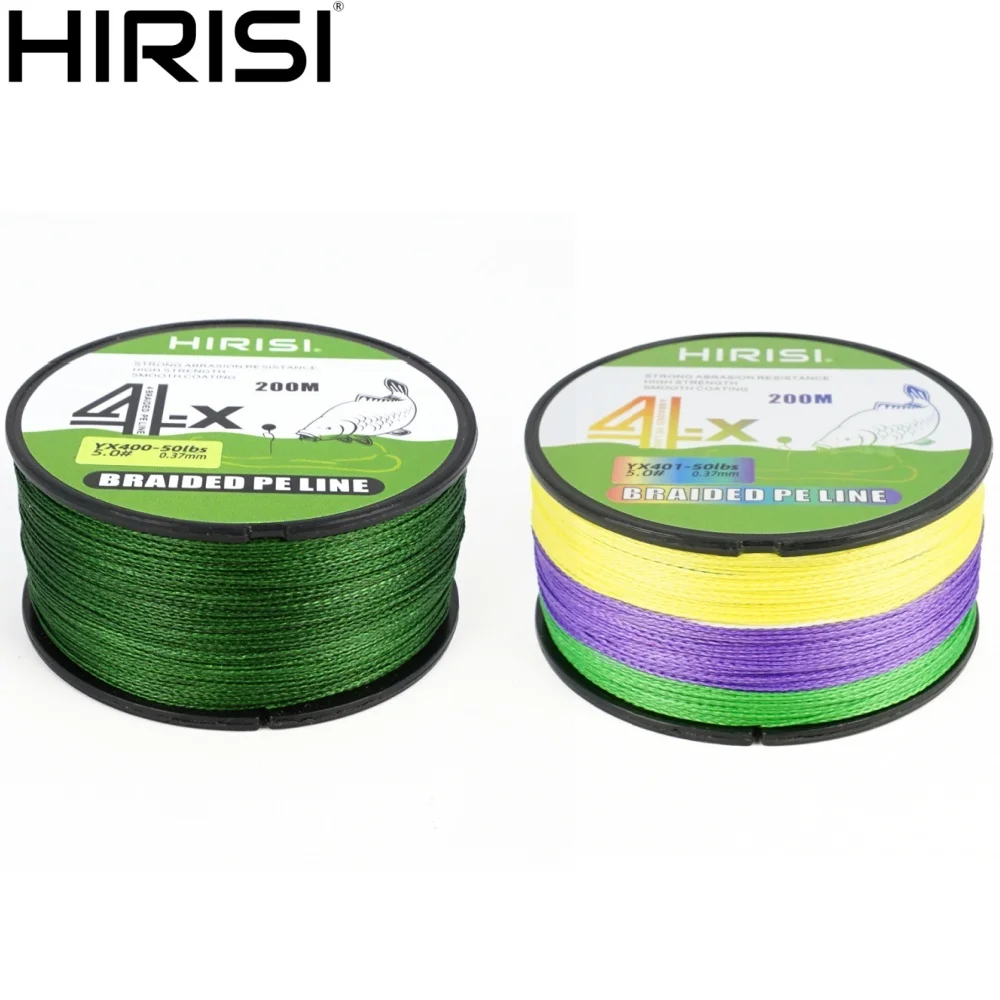 

Hirisi 200M PE Braided Line 4 Strands Japan Multifilament Super Smooth Carp Fishing Line