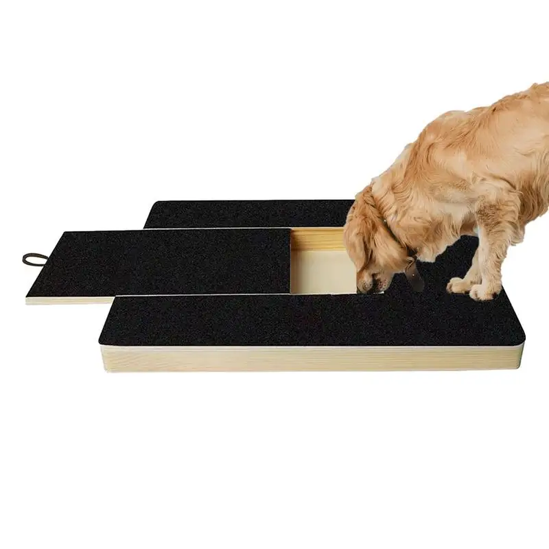 Dog Nail Scratch Pad Pull-Out Wooden Pet Scratcher Nail Grinder Pet Grooming Supplies Dog Scratch Toy Ensures Protection