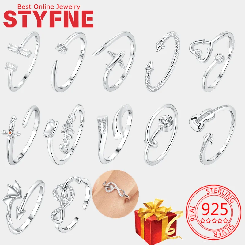 

Original Woman Rings S925 Sterling Silver Ring for Fashion Cubic Zirconia Ring To My Daughter Birthstone Rings With Gift Bag