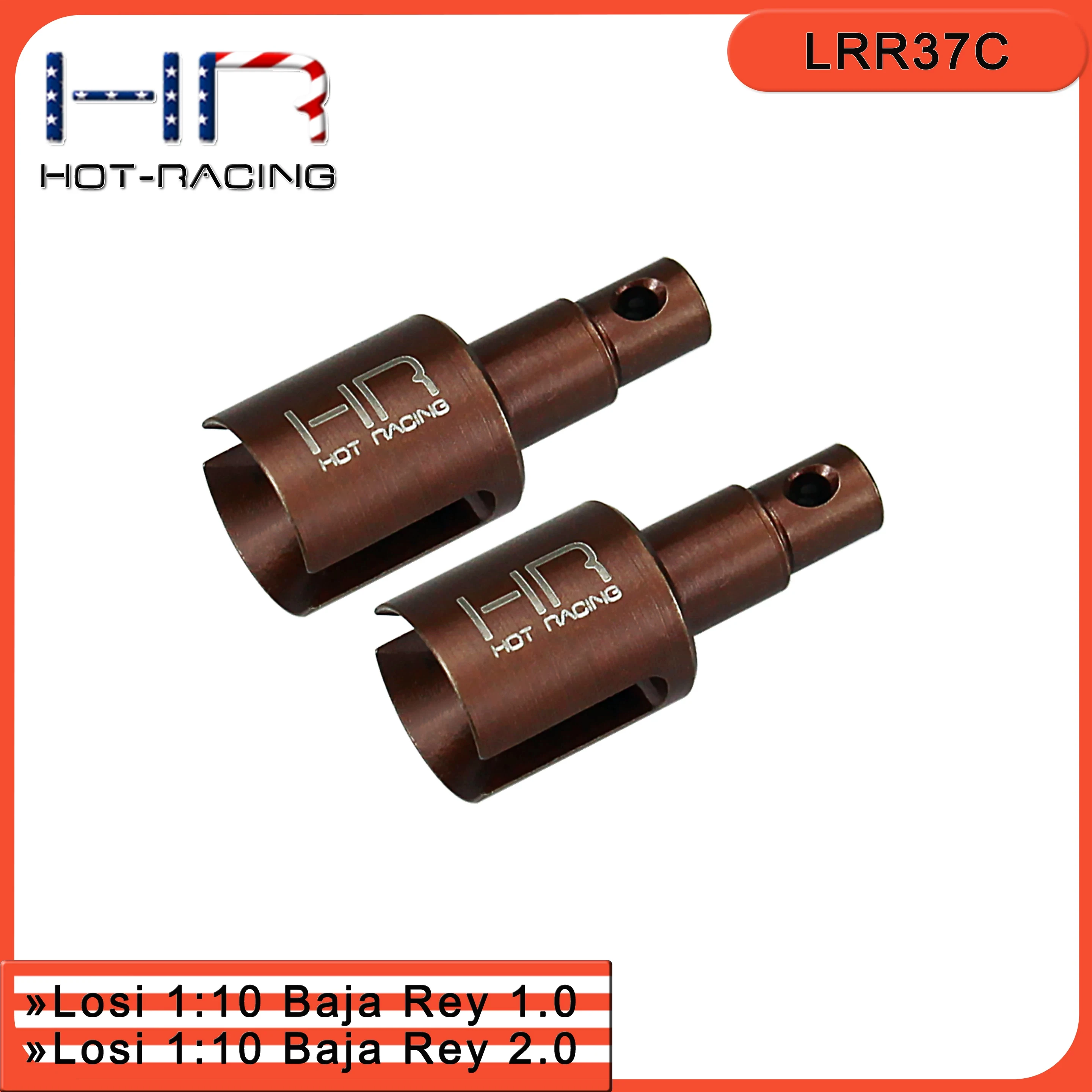 Hot Racing S2 Spring Steel Front Diff Outdrives Replace LOS232013 for Losi Baja Rey 1.0/2.0 & RZR Rey​