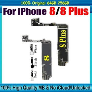 Bilashmart iPhone 8  8 Plus Motherboard With Touch ID Clean iCloud Unlocked iPhone 8 Plus 64GB 256GB 256gb/64g Main Logic Board