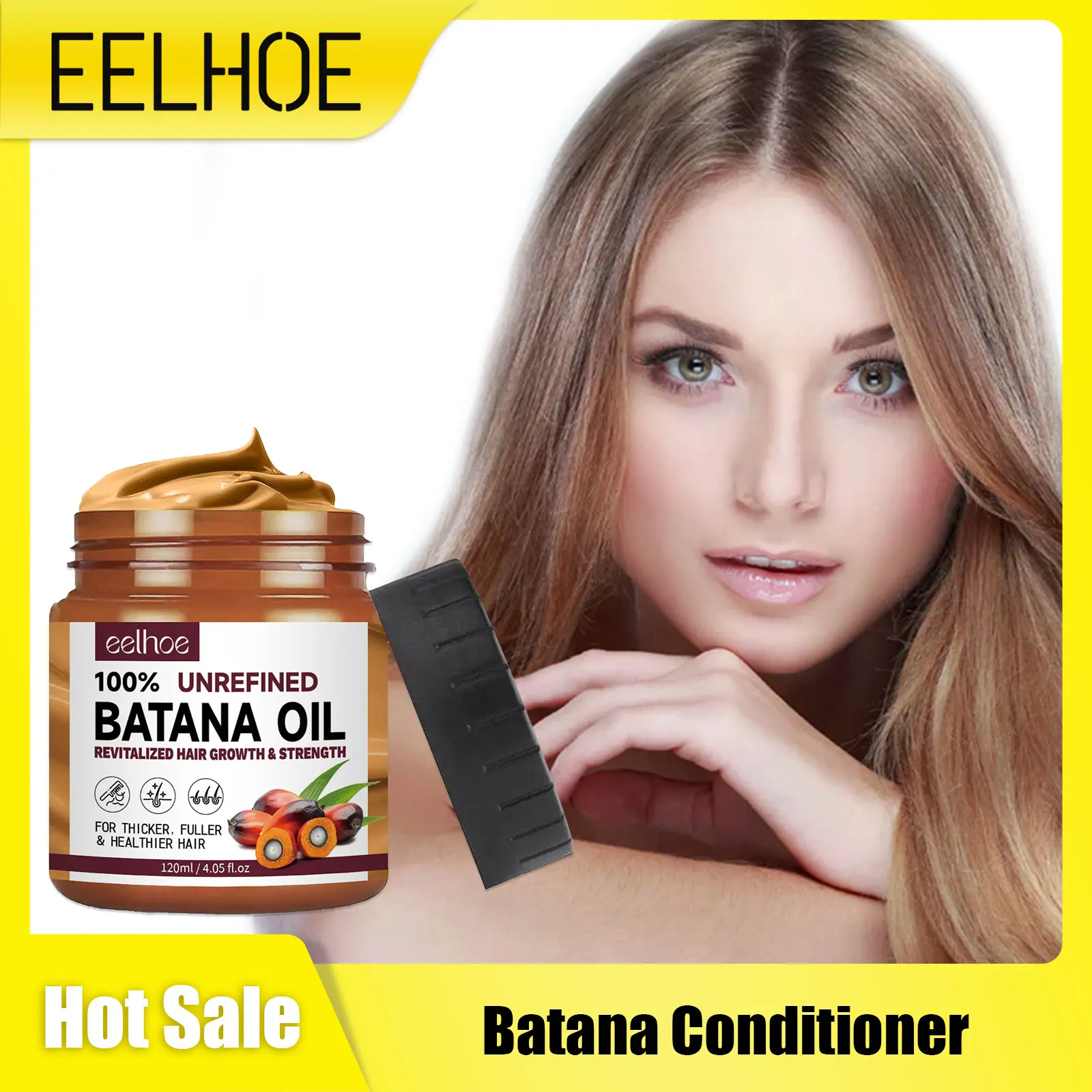 

Batana Hair Conditioner Nourishing Strengthening Scalp Anti Balding Anti Frizz Hair Damaged Repair Dense Hair Regrowth Products