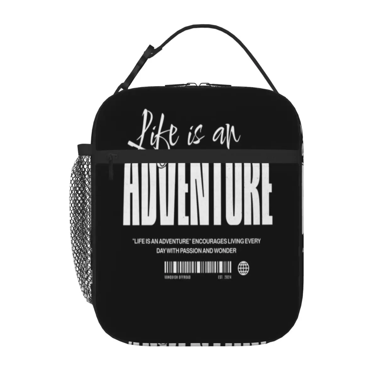 Hot Sale Life Is An Adventure Hip Hop Outdoor Lunch Bag Nursing Shift Compact Lunch Bag