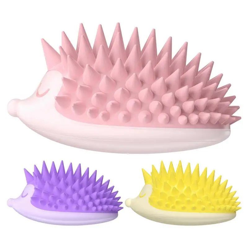 

Щетка для шампуня, отшелушивающее средство для кожи головы в виде ежика, расческа для удаления перхоти, влажный скруббер для сухой головы для снятия стресса, расслабления роста волос