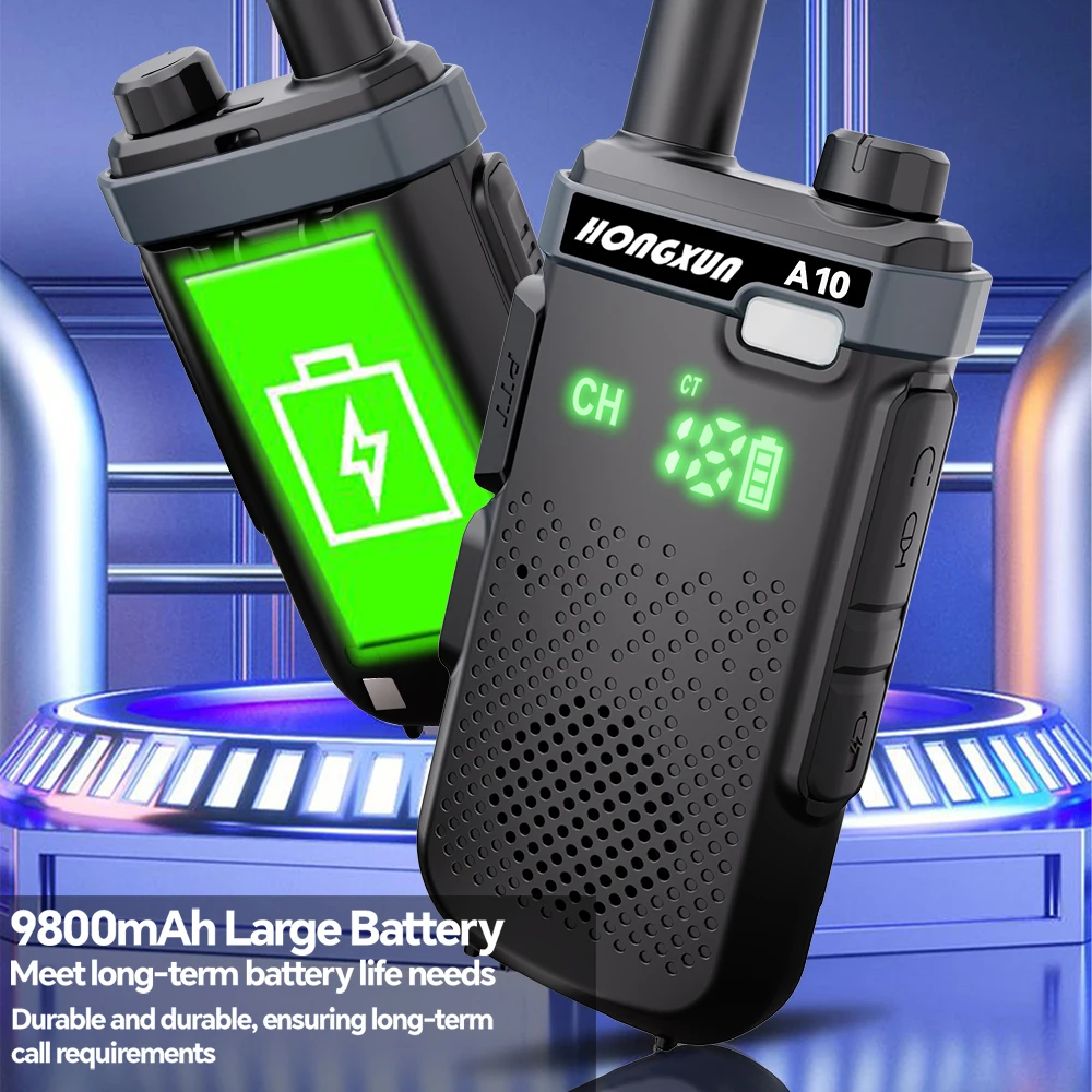 HONGXUN A10 لاسلكي تخاطب طويل المدى 5 كجم اتجاهين راديو 10 واط 199CHS UHF 400-520 ميجا هرتز 1 حقيبة 2 قطعة