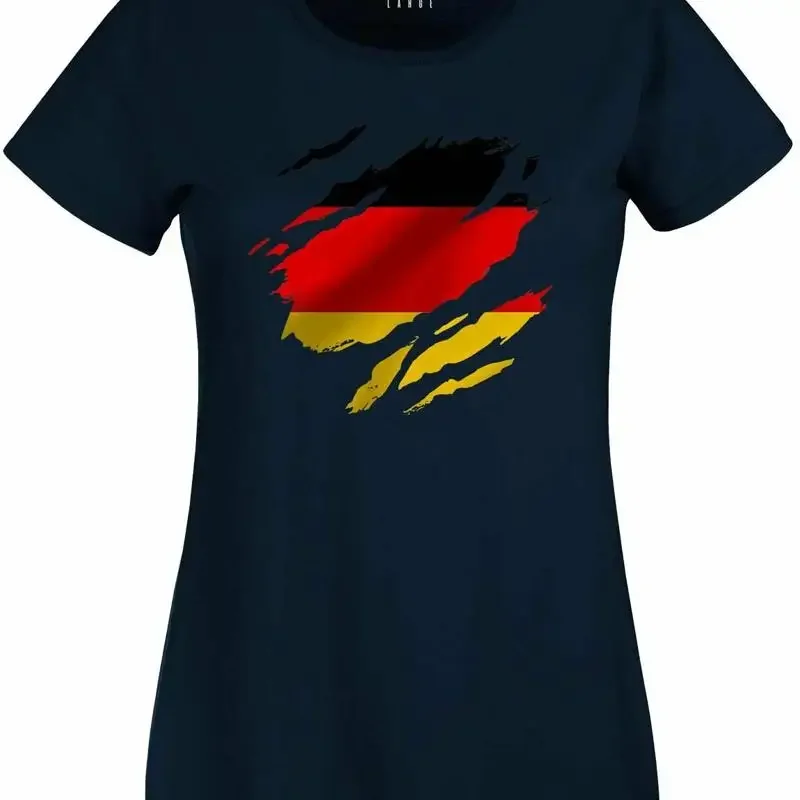 Torn Germany Flag Women's T-Shirt Deutscheland Berlin German Country national
