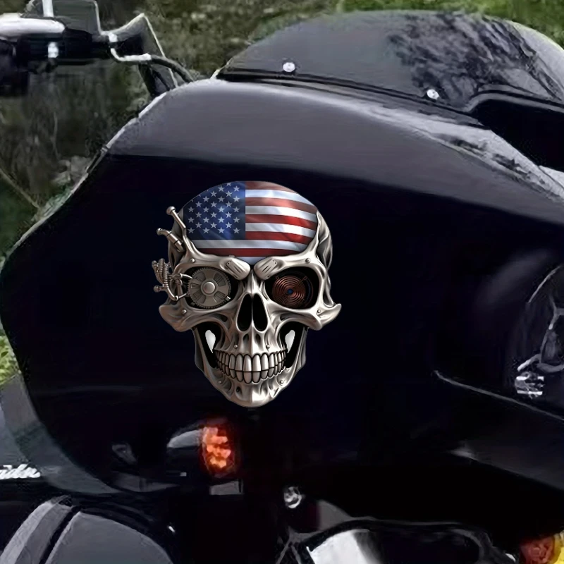 Skull Motorcycle Decals Waterproof Motorbike Tank Fender Cool Stickers for Bmw R1250gs Adventure Ktm Vespa Suzuki Yamaha Sticker
