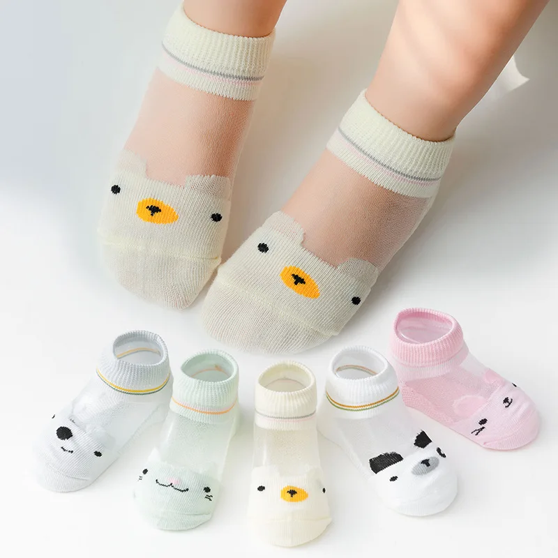 

5 Pair Lot Baby Socks Summer Thin Pure Mesh Boy Girl Boat Socks Spring and Summer Children Kids Socks