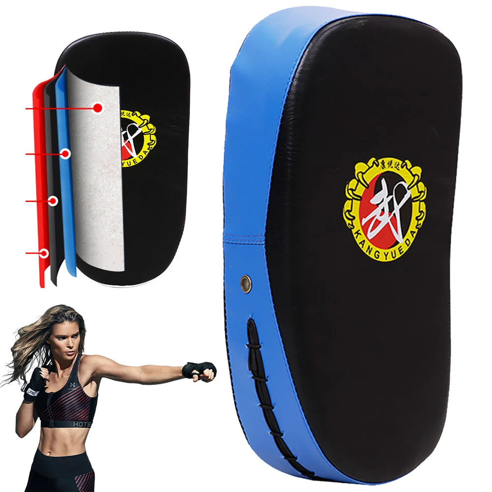 Hand Foot Kicking Pad PU Leather Taekwondo Foot Target Arc-Shaped Kick Punch Shield Pad for Martial Arts Training