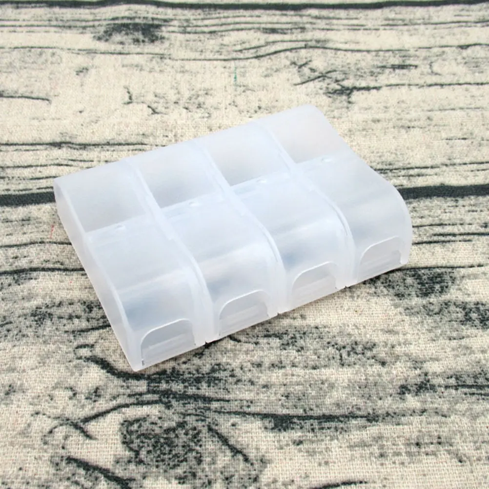 2Pcs Portable Pills Box Detachable 8-Compartments Weekly Organizer Convenient Multi-Grid Pill Storage Container