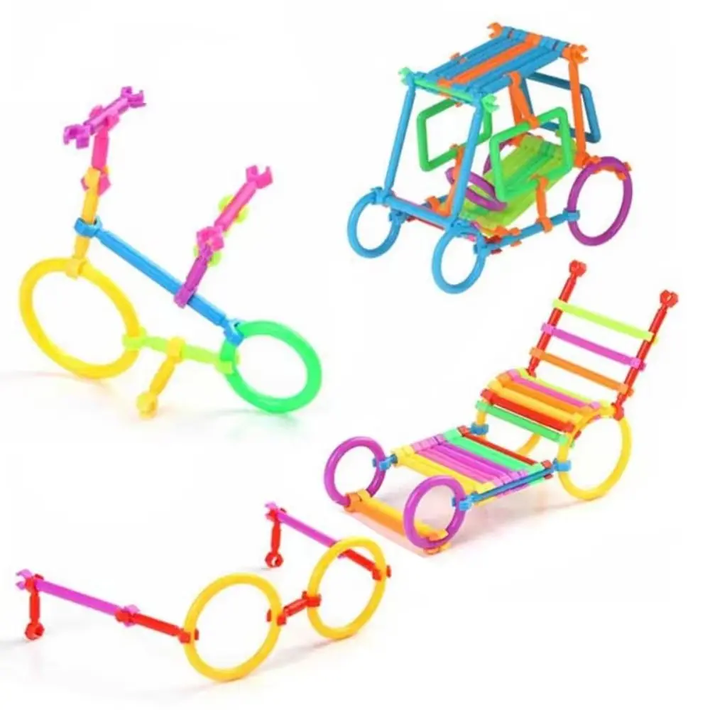 300/500/800/1000/1200 pièces jouets de Puzzle créatifs pour enfants en plastique Mini taille blocs de construction 3D blocs de construction colorés bricolage bâton