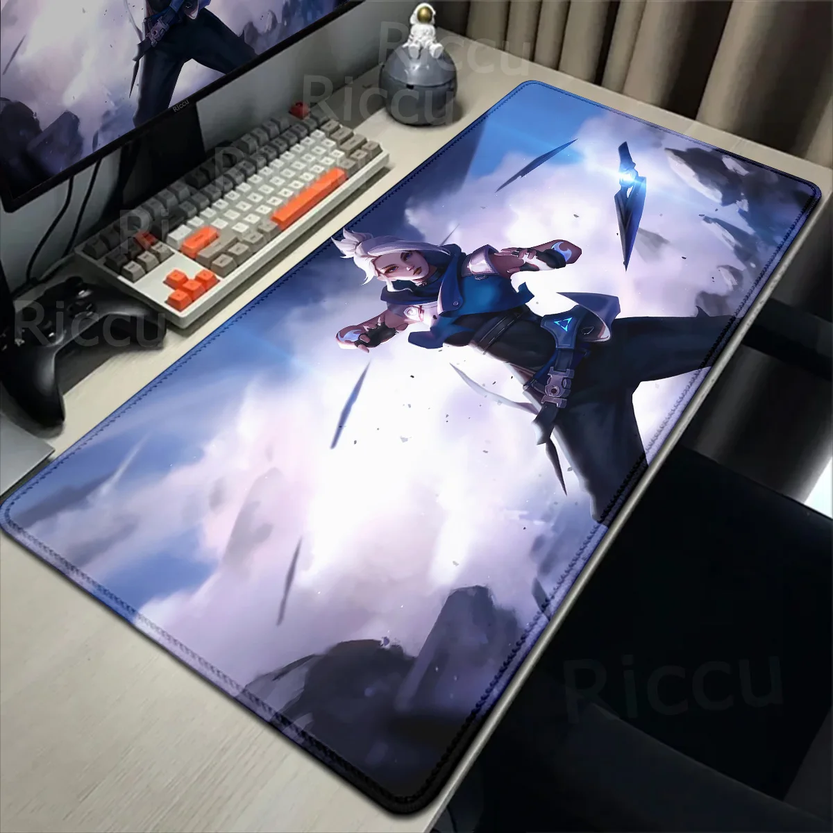 XL Mouse pad Hot Game Valorant Jett Mouse Pad XXL Gaming Accessories Office Gamer Desk Non-Slip Laptop Large rubber Keyboard Mat