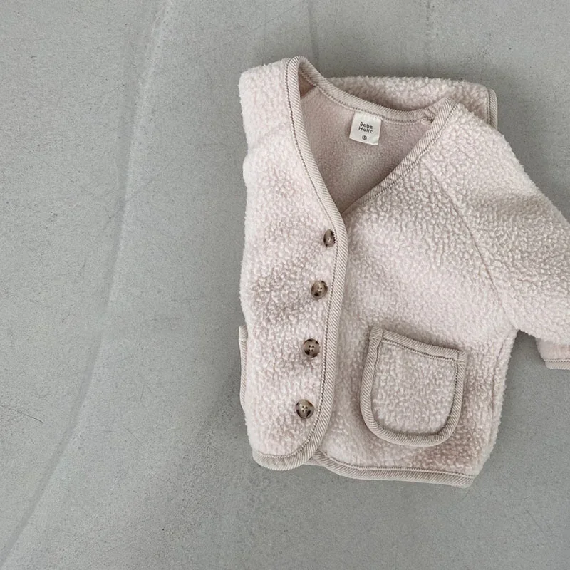 Children Clothing Spring Autumn Korean Style Boys and Girls Kids Soft Warm Cardigan Outside Baby Fleece Casual Simple Coat Kids