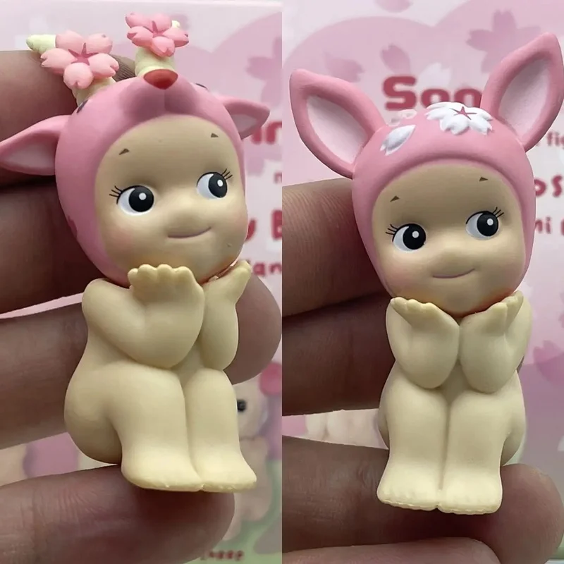 

2025 Sonny Angel Mini Figure 6pcs Cherry Blossom Series Hanami Edition Sitting posture Surprise Blind Box Toy Doll Lucky Gifts