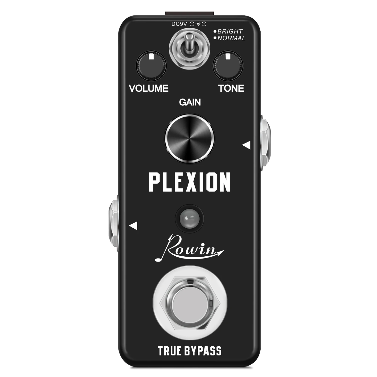 Rowin LEF-324 Plexion Distortion Pedal for Guitar & Bass with Bright and Normal Mode True Bypass