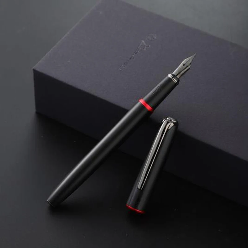 

Picasso 916 Pimio Black Metal Fountain Pen Titanium Black EF/M/Bent Nib 0.38/0.6/1.0mm Matte Barrel For Office & School & Home