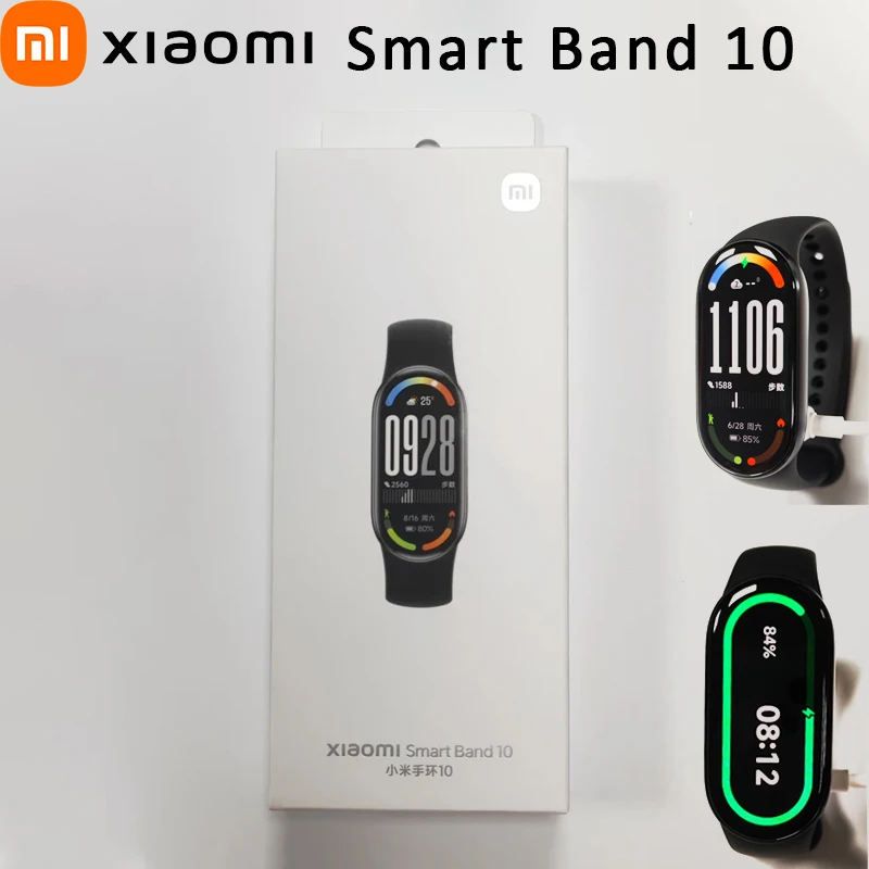 

Original New Xiaomi Smart Band 10 150+ Sports Modes 21 Day Endurance 1.72" AMOLED Screen BT5.4 5ATM Heart Rate Broadcast Band CN
