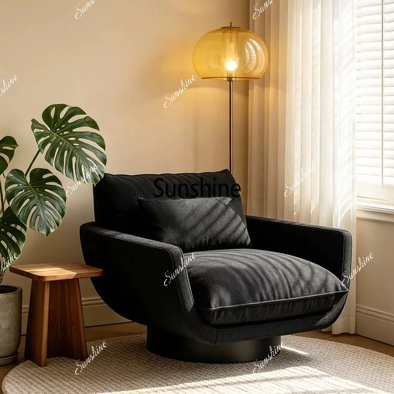 Modern solid wood single sofa chair simple living room leisure chair negotiation reception chair
