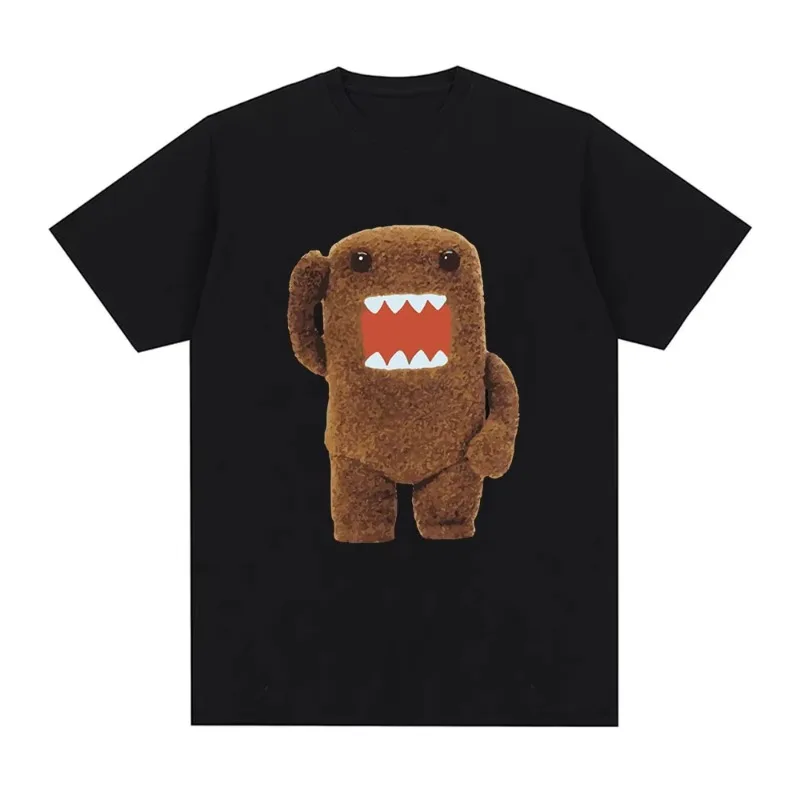 

Cute Fuzzy Domo Kun T Shirt Fashion Harajuku Short Sleeve Funny T-shirt Men Women Clothing Cotton Casual T-Shirts Streetwear Top