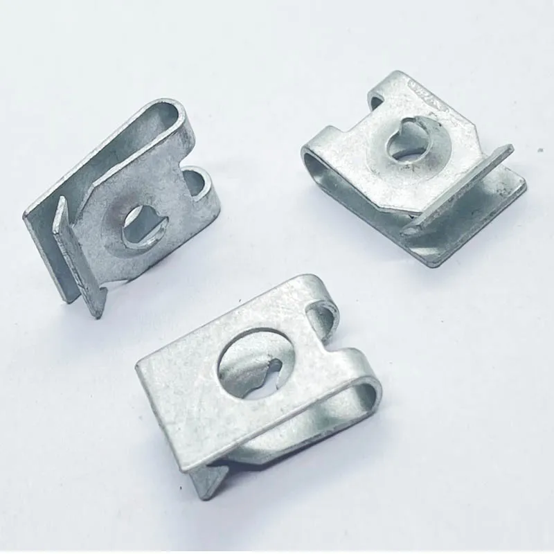 Self-tapping Cleats U Type Clips ST4.8 Snap Nuts 65Mn Spring Steel for Car Motorcycle Auto Fender Barb Clip