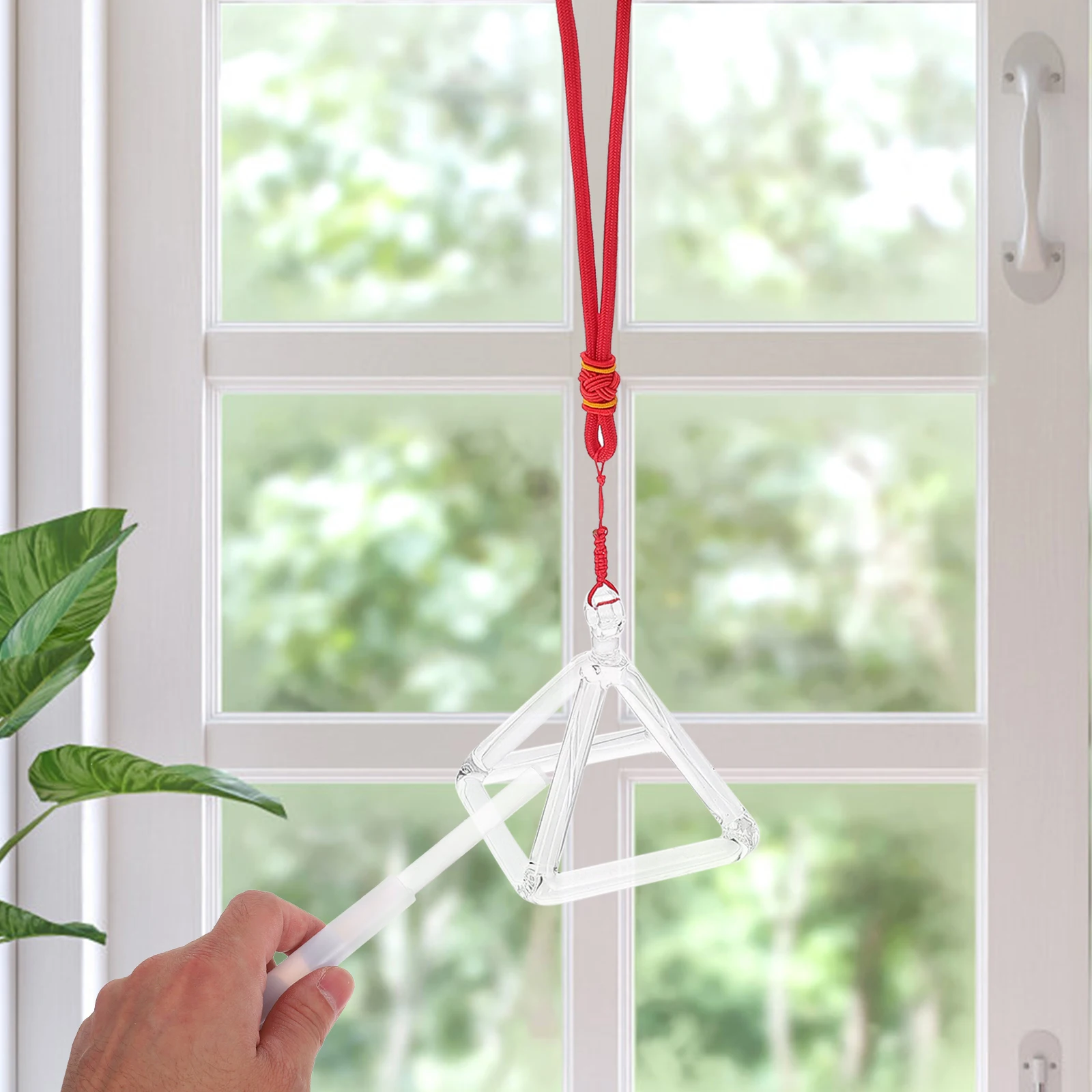 

4-Inch Quartz Singing Bowl and Pyramid Combo - Meditation Sound Therapy Tool with Striker for Home Music Therapy Decor