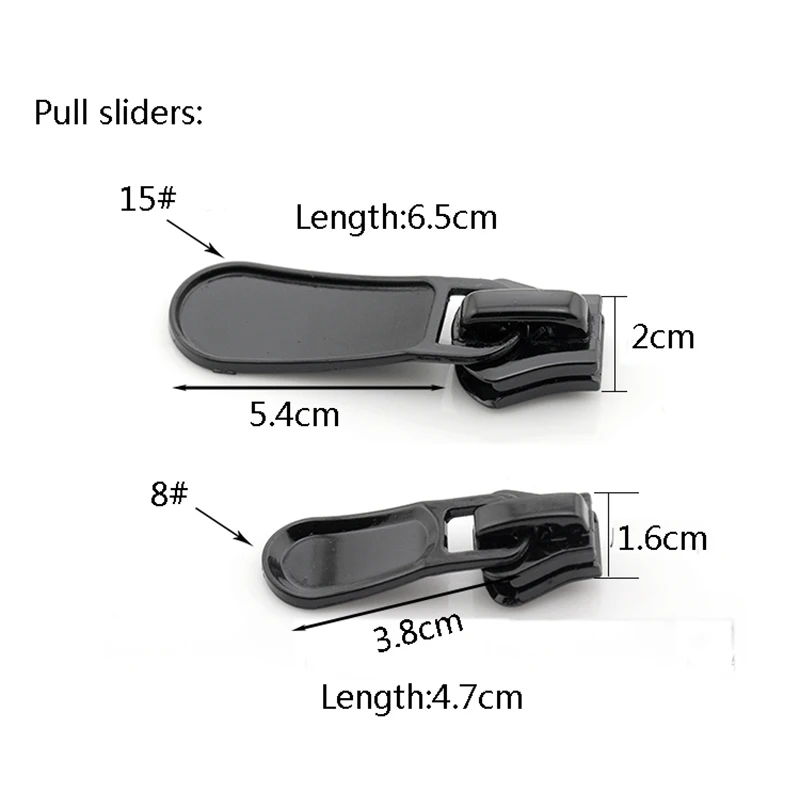 8# 15# 70-100cm Resin Zippers Double Slider Single Puller Open-end Auto Lock Long Zips for Jacket Outdoor Backpack Accessories