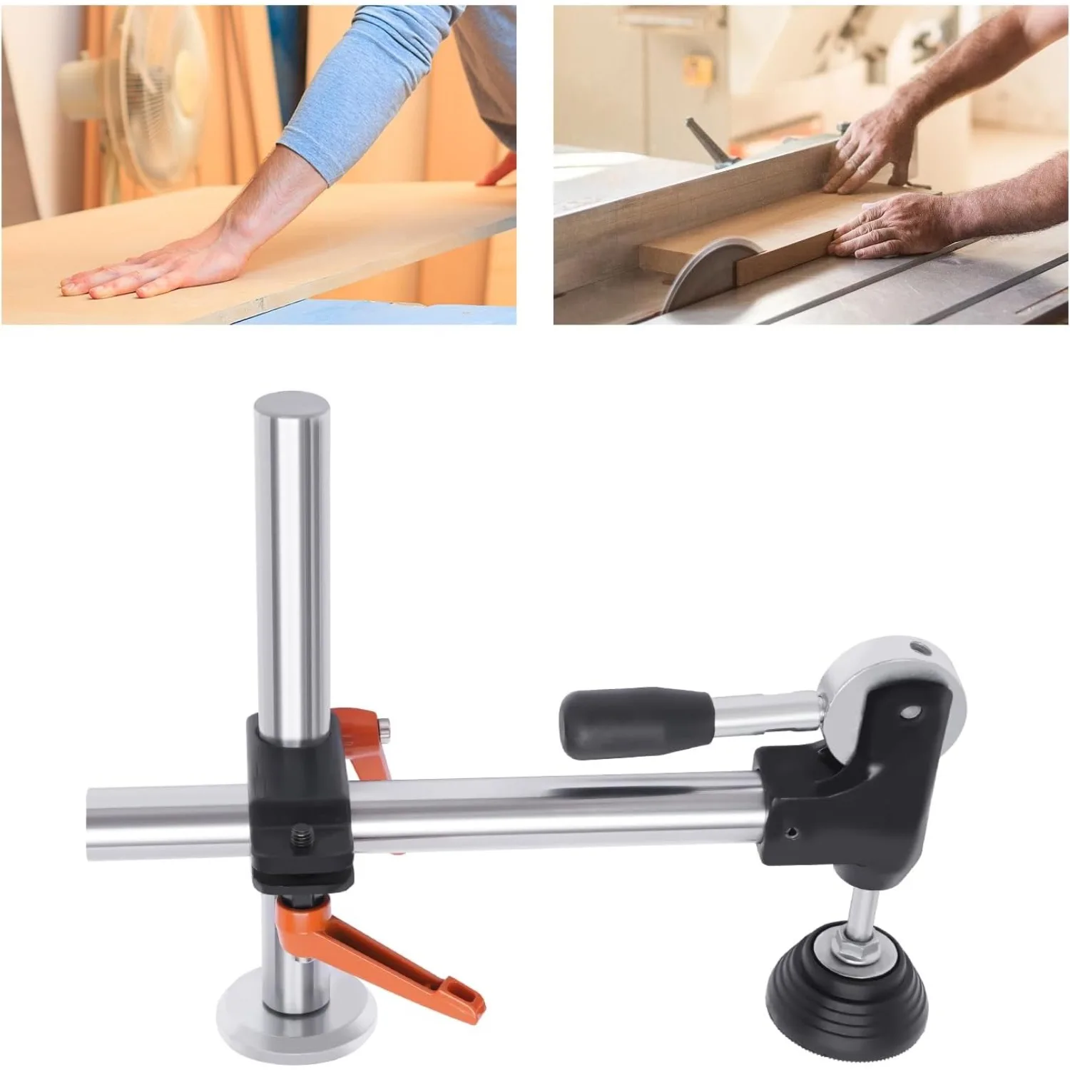 

T-clamp Table Saw Presser, Adjustable Woodworking Manual Clamp Pressure Plate Device for Wood Thickness Less Than 11cm/4.33inch