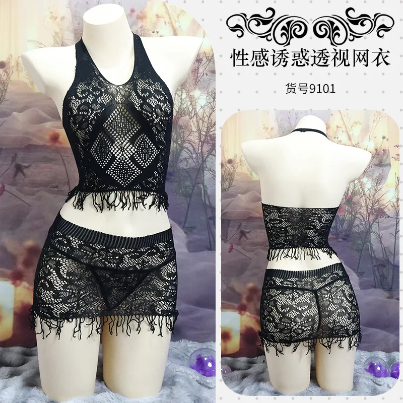 

Нижнее белье нового стиля, сетчатая майка для экспорта в европейском и американском стиле, цельные сетчатые чулки в 3D-стиле, сексуальный комплект большого размера