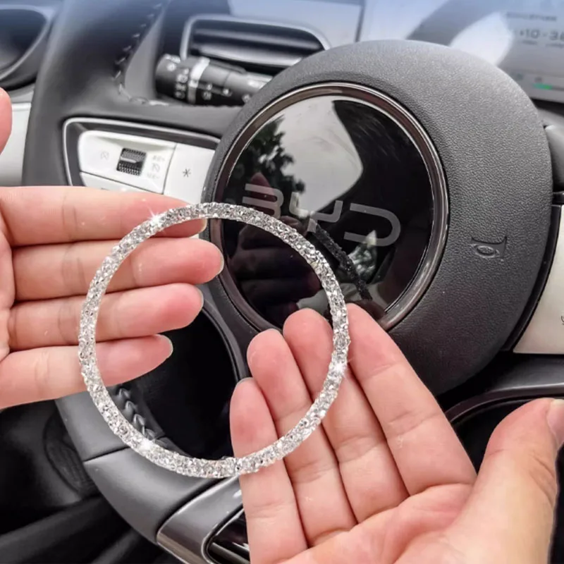 

For BYD Seal 06 DMI 2025 Car Steering Wheel Decorative Small Diamond Stickers Car Head Logo Sequins Interior Accessories