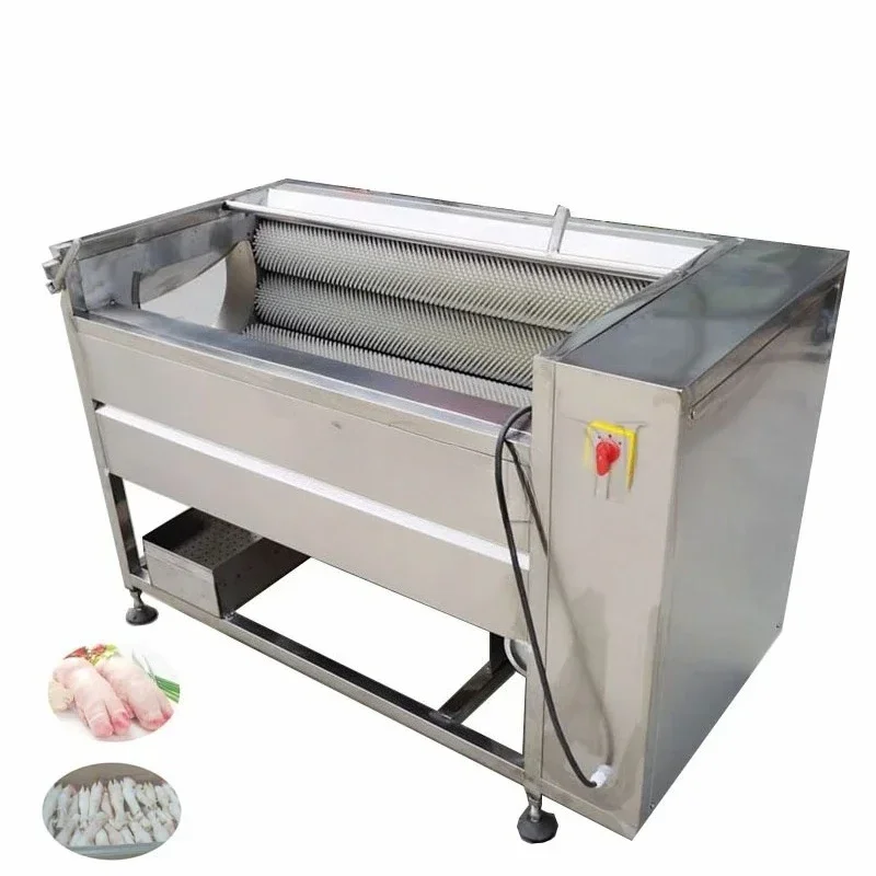 Commercial Fruit Vegetable Cassava Peel Small Ginger Sweet Small Potato Brush Wash Carrot Potato Washing Machine