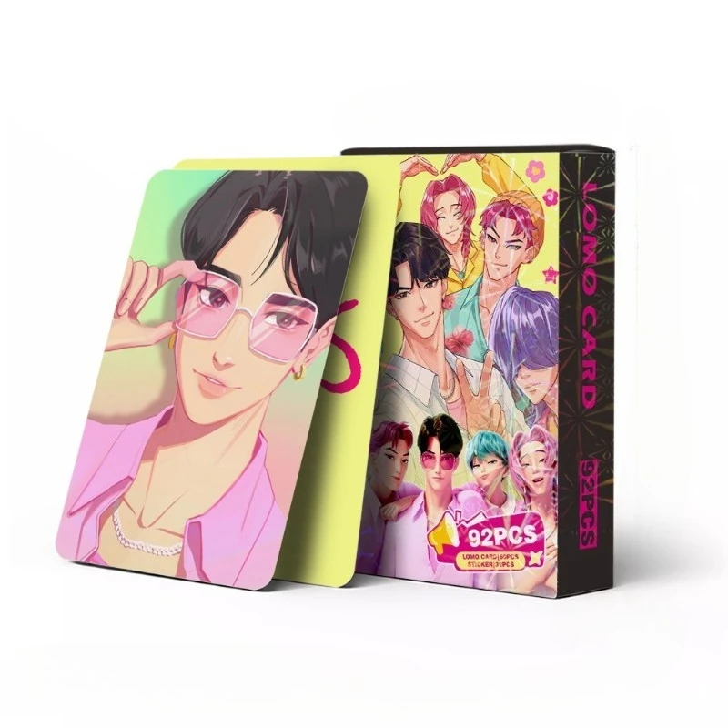 

92 шт. аниме KPop Demon Hunterss Saja Boys красивый мультяшный узор наклейка на карту аниме товары ломо-карта маленький подарок