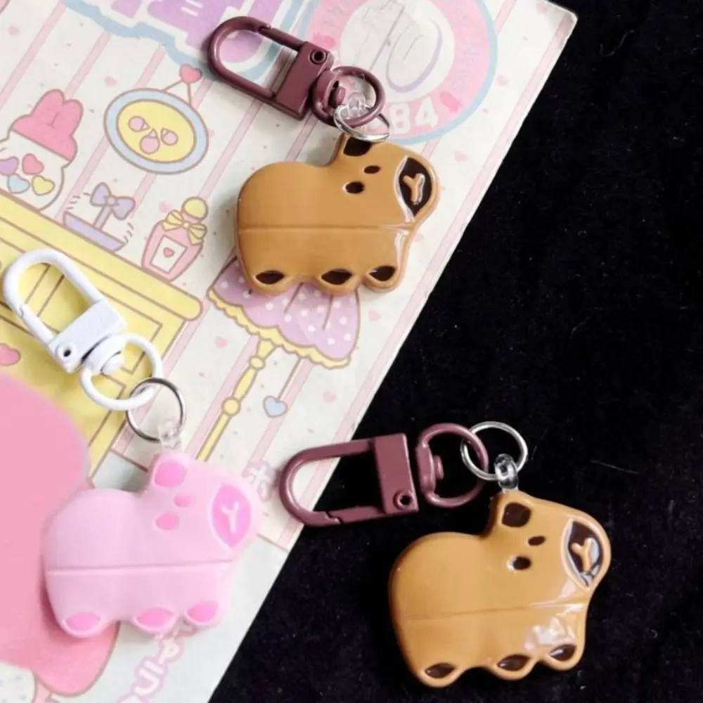 Lovely Capybara Capybara Keychain Resin Creative Kapibara Pendant Cute Funny Animal Keyring Kids