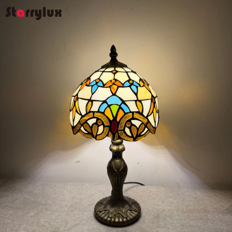 8 Inch Tulip Handmade Table Lamp Country Bedroom Nightstand Art Creative Decor Romantic Gift