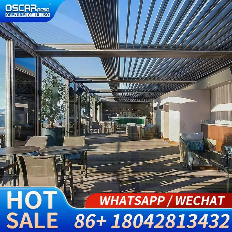 Modern Waterproof Luxury Bioclimatic Gazebo &  Kits for Outdoor Patio Garden in Western Regions  Pergola