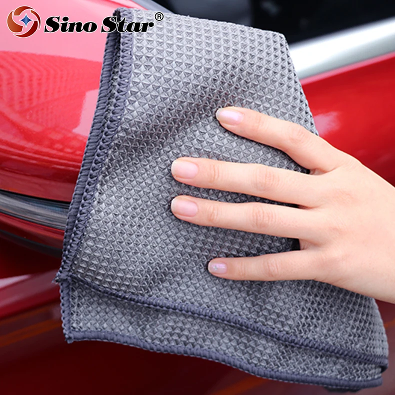 40x40cm Pineapple Car Towel Car Absorbent Honeycomb Microfiber Waffle Car Wash Towel Rag Square Towel Scouring Pad SP00086