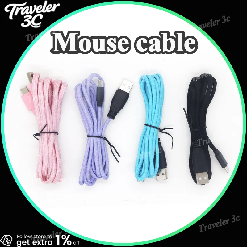 ZORP ZORP Customized  Mouse Charging Extension Cable Type C Paracord Ultra Soft Durable Wireless Gaming Mouse Wrist Gamers PAW3395 - Aliexpress Deal