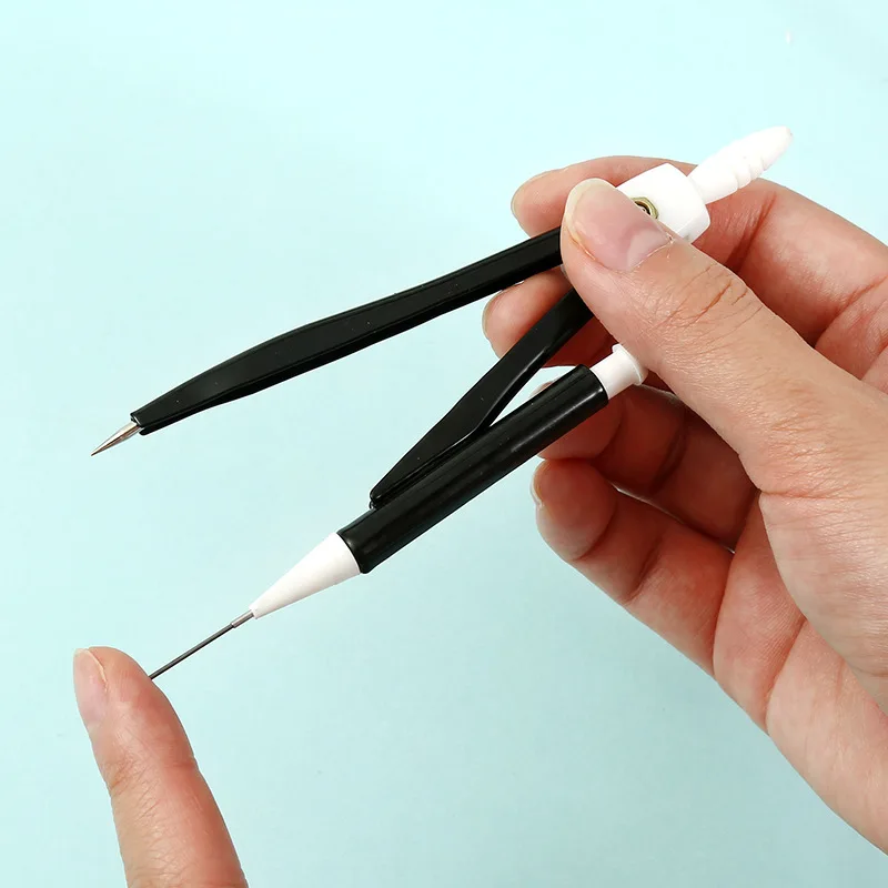 Juego de brújula para examen de estudiante, brújula de dibujo de Metal, herramienta de matemáticas, mapeo multifuncional portátil