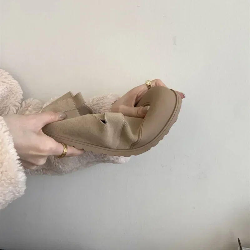 Spring Women Boston Clogs Flats Fashion Shallow Slip on Ladies Comfort  Round Toe Women's Single Women Flat Shoes