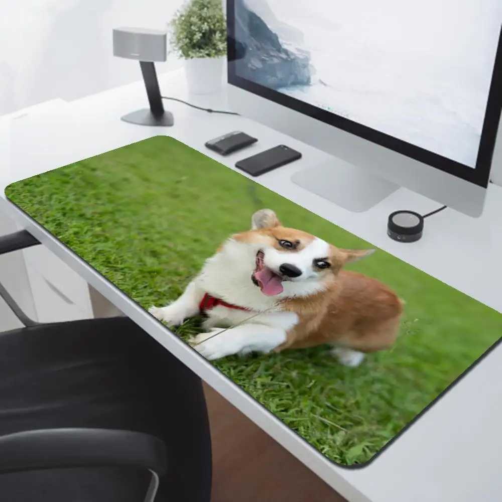 

Corgi Mouse Pad Mouse Pad Desk Mouse Pad Cute HD Desk Pad Extended Gaming Keyboard Mats Large XXL Gamer Mousepad 90x40