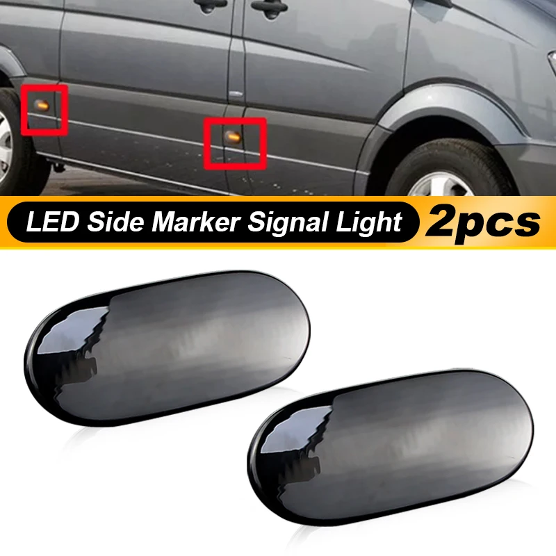 For Volkswagen Crafter For Benz Sprinter W906 LED Side Marker Lights Side Repeater Lamp 12V Turn Signal Light Panel Lamp