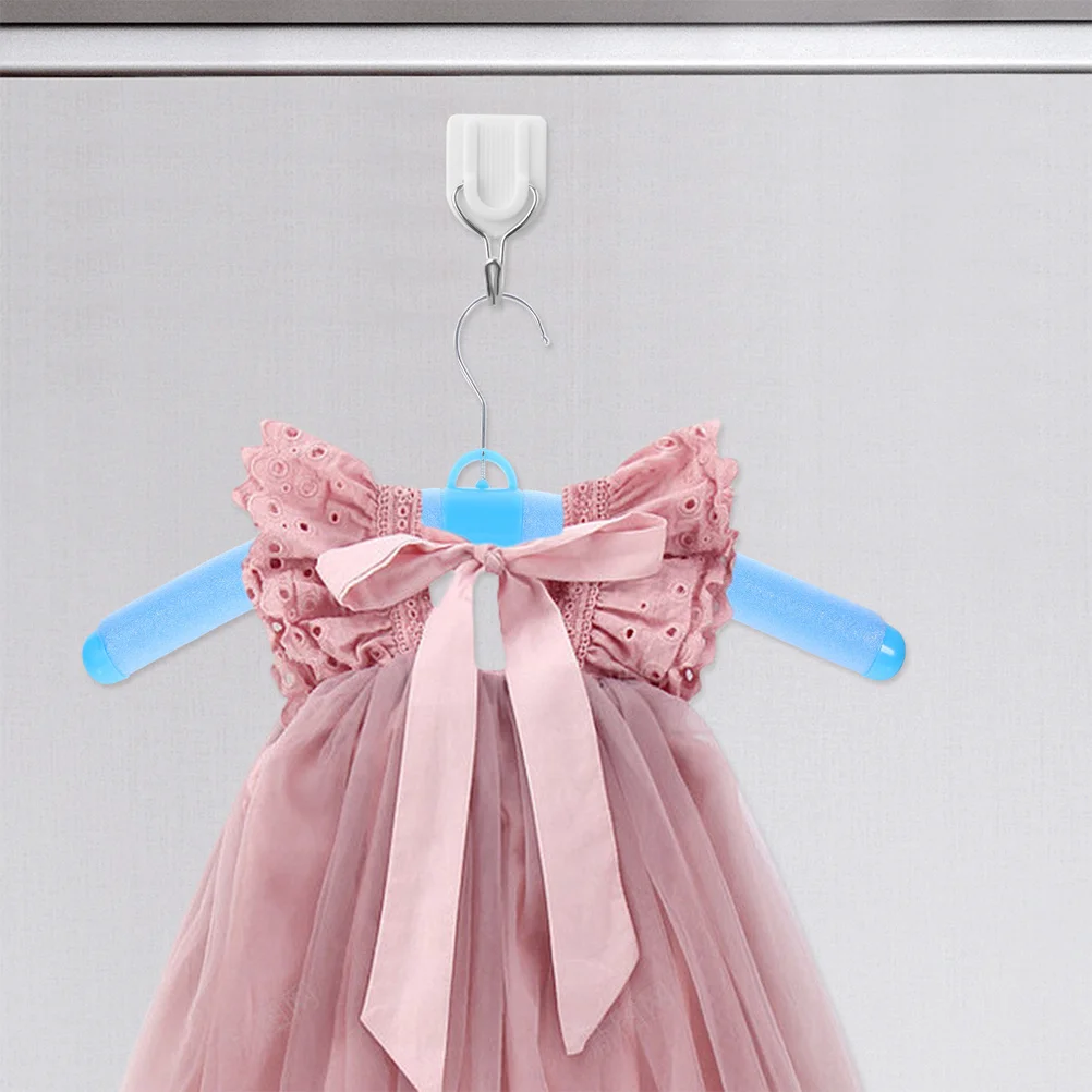 12pçs cabides de roupas de plástico de espuma, flexíveis, antiderrapantes, leves para organização de armário de loja doméstica, cabides de pescoço curto