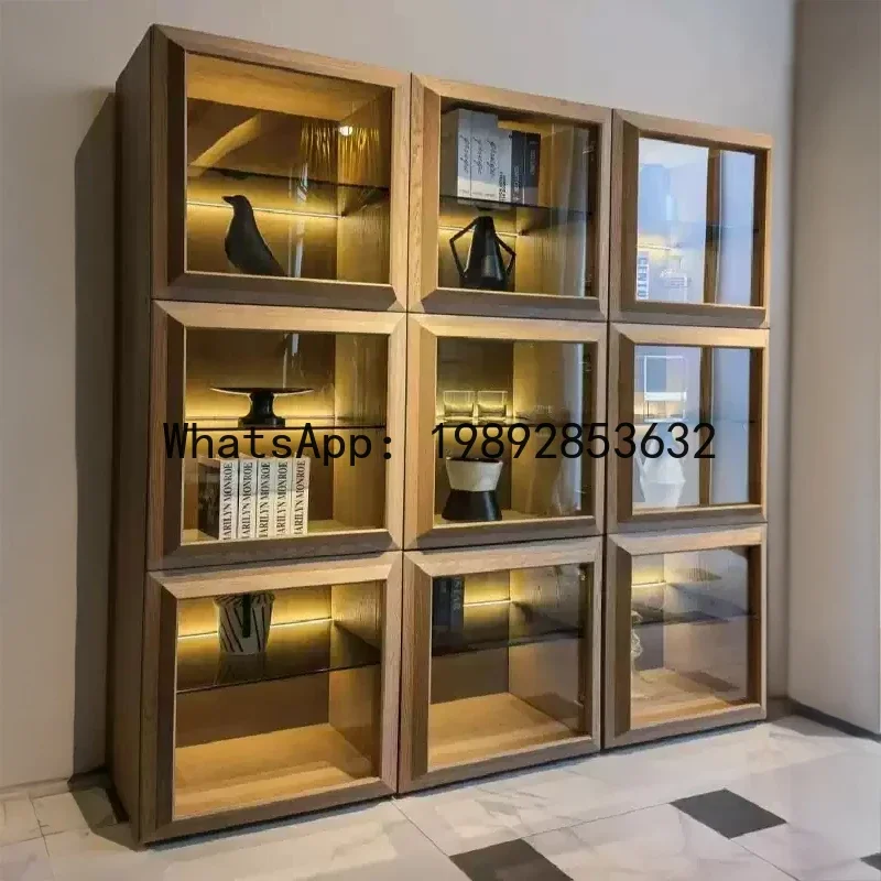 

FZ Роскошная книжная полка из цельного дерева, отдельно стоящий большой книжный шкаф, шкаф для хранения, боковой шкаф для гостиной, органайзер