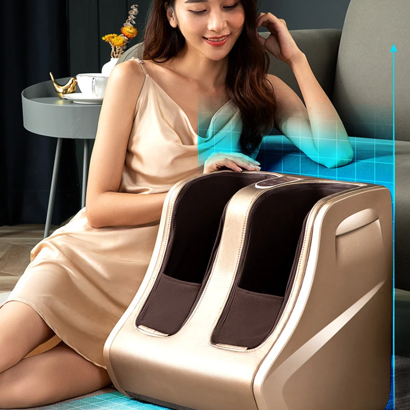 Electric Calf & Foot Massage Machine Shiatsu Air Compression Heat Rolling Kneading Leg Beauty Massager