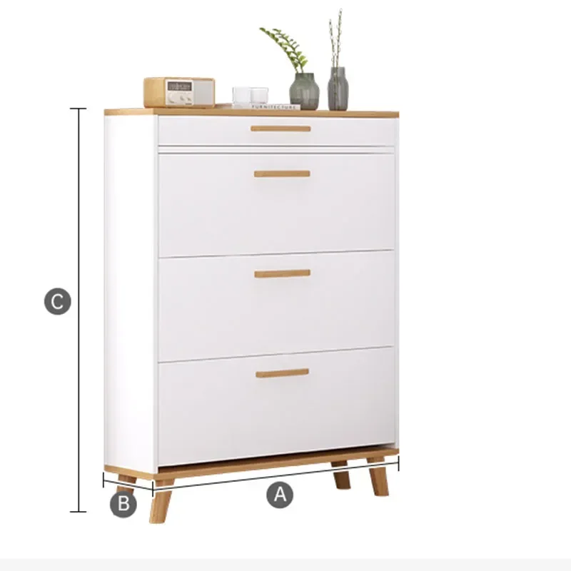 Ultra Thin White Shoe Cabinet 17 Cm Cupboards Bedroom Wooden Shoe Rack Portable Bedroom Grande Bedroom Hallway Furniture